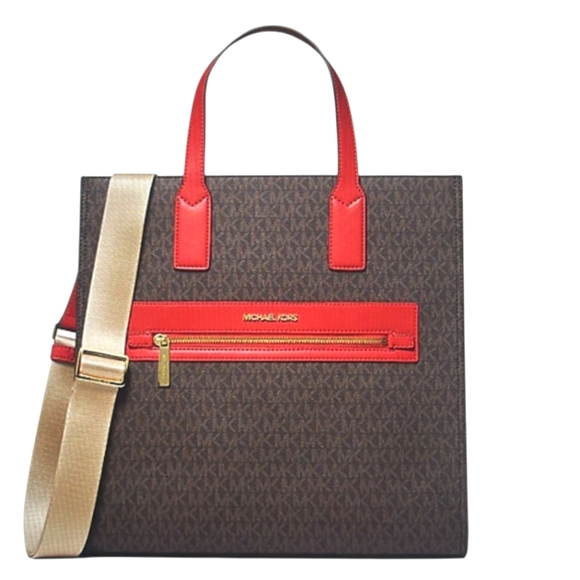 Michael Kors Kenly Red Large Leather Tote **NWOT** *FAST SHIPPING* MSRP $398 - Picture 1 of 9